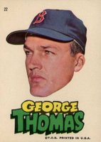 1967 Topps Red Sox Stickers #22 George Thomas Baseball Card