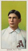 1909 White Borders Old Mill #34 Chief Bender Portrait Baseball Card