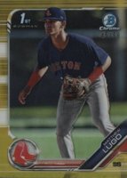 2019 Bowman Draft #BDC139 Matthew Lugo Chrome-Gold Refractor Baseball Card