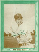 1958 Bell Brand Dodger #8 Pee Wee Reese Baseball Card