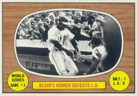 1967 Topps #153 World Series Game #3 Blair's Homer Defeats L.A. Baseball Card