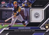 2024 Topps Now #16B Jackson Chourio Game Used Base Relic-Black Baseball Card
