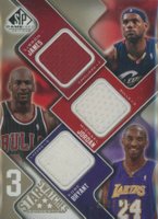 2009 SP Game Used 3 Star Swatches #3SJBJ Kobe Bryant/LeBron James/Michael Jordan 125 Basketball Card