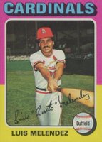 1975 Topps Mini #353 Luis Melendez Baseball Card