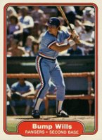 1982 Fleer #334 Bump Wills Baseball Card