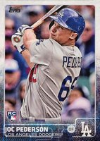 2015 Topps #192 Joc Pederson Batting-No Sparkle Bottom Wrist Baseball Card