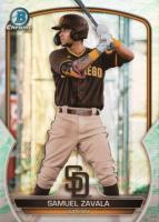 2023 Bowman Chrome Prospects #BCP75 Samuel Zavala Lunar Glow Refractor Baseball Card