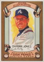 2007 Topps Allen & Ginter Perez Sketch Card #2 Chipper Jones Baseball Card