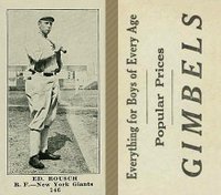 1916 Gimbels #146 Ed. Roush Baseball Card