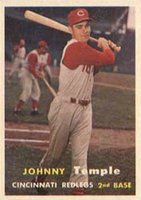 1957 Topps #9 Johnny Temple Baseball Card