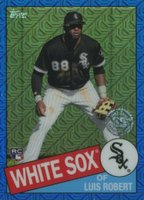 2020 Topps Silver Pack 1985 Chrome Promo #48 Luis Robert Series 2-Blue Refractor Baseball Card