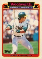 1989 Woolworth #1 Jose Canseco Baseball Card