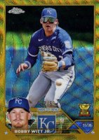 2023 Topps Chrome #176 Bobby Witt Jr. Gold Wave Refractor Baseball Card