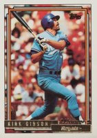 1992 Topps Gold #720 Kirk Gibson Winner Baseball Card