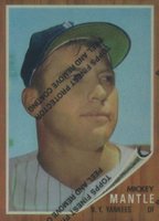1996 Topps Mantle Finest #12 1962 Topps Reprint Refractor w/Coating Baseball Card