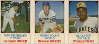 1975 Hostess # Andy Messersmith/Robin Yount/Al Oliver Hand Cut-Panel Baseball Card