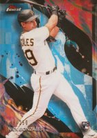 2024 Topps Finest #106 Nick Gonzales Blue Refractor Baseball Card