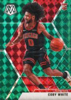 2019 Panini Mosaic #211 Coby White Green Mosaic Basketball Card