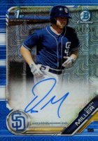 2019 Bowman Chrome Prospects Autographs #CPAOM Owen Miller Choice Refractor Baseball Card
