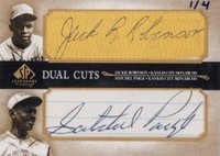 2005 SP Legendary Cuts Legendary Cuts Dual #DC-RP Robinson/Paige Baseball Card