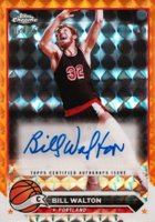 2023 Topps Chrome Topps Chrome Autographs #CGBW Bill Walton Orange Geometric Basketball Card