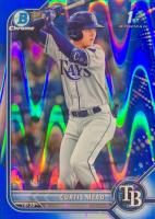 2022 Bowman Chrome Prospects #BCP10 Curtis Mead Blue Raywave Refractor Baseball Card