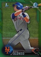 2016 Bowman Draft  #BDC92 Pete Alonso Chrome-Green Refractor Baseball Card