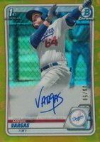2020 Bowman Chrome Prospect Autographs #CPAMV Miguel Vargas Gold Refractor Baseball Card