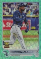 2022 Topps Chrome #35 Wander Franco Aqua Wave Refractor Baseball Card