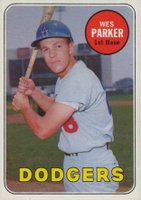 1969 Topps #493w Wes Parker Last Name in White Baseball Card