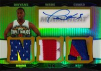 2006 Topps Triple Threads Relics Autographs #43 Dwyane Wade Gold Basketball Card