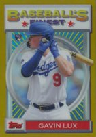 2020 Finest Flashbacks #18 Gavin Lux Gold Refractor Baseball Card