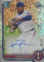 2022 Bowman Draft Chrome Draft Pick Autographs #CDAKR Kumar Rocker Sparkle Refractor Baseball Card