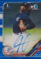 2019 Bowman Chrome Prospects Autographs #CPALGI Luis Gil Blue Refractor Baseball Card