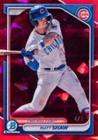 2024 Bowman Sapphire Edition Chrome Prospects #BCP30 Matt Shaw Red Baseball Card