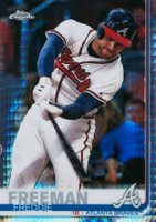2019 Topps Chrome #87 Freddie Freeman Prism Refractor Baseball Card