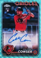 2024 Topps Chrome Update Chrome Baseball Update Series Autographs #ACCC Colton Cowser Aqua Wave Baseball Card