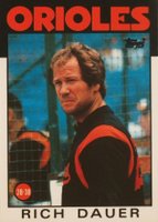 1986 Topps Tiffany #251 Rich Dauer Baseball Card