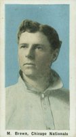 1910 Sporting Life # Mordecai Brown Chicago-Blue Background Baseball Card