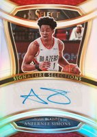 2020 Panini Select Signature Selections #ANF Anfernee Simons Basketball Card