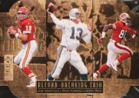 1996 Collector's Choice Update Record Breaking Trio #4 Dan Marino/Joe Montana/Jerry Rice Football Card