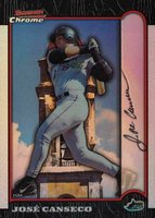 1999 Bowman Chrome International #266 Jose Canseco Refractor Baseball Card