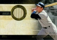 2012 Topps Gold Standard Relics #GSRMM Mickey Mantle 500 Home Runs Baseball Card
