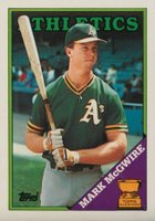 1988 Topps Tiffany #580 Mark McGwire Baseball Card