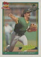 1991 Topps Desert Shield #250 Dennis Eckersley Baseball Card