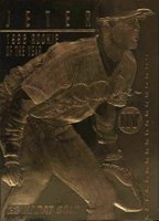 1997 Bleachers 23KT Gold # Derek Jeter 1996 Rookie of the Year Baseball Card