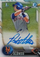 2016 Bowman Draft Chrome Draft Picks Autographs #CDAPA Pete Alonso Refractor Baseball Card