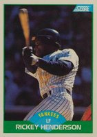 1989 Score #70 Rickey Henderson Baseball Card