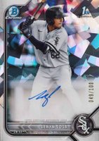 2022 Bowman Chrome Prospect Autographs #CPALS Lenyn Sosa Atomic Refractor Baseball Card