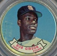 1964 Topps Coins #59 Bob Gibson Baseball Card